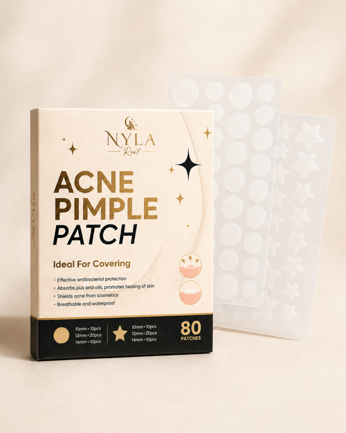 Nyla Acne Pimple Patch packaging on a beige background