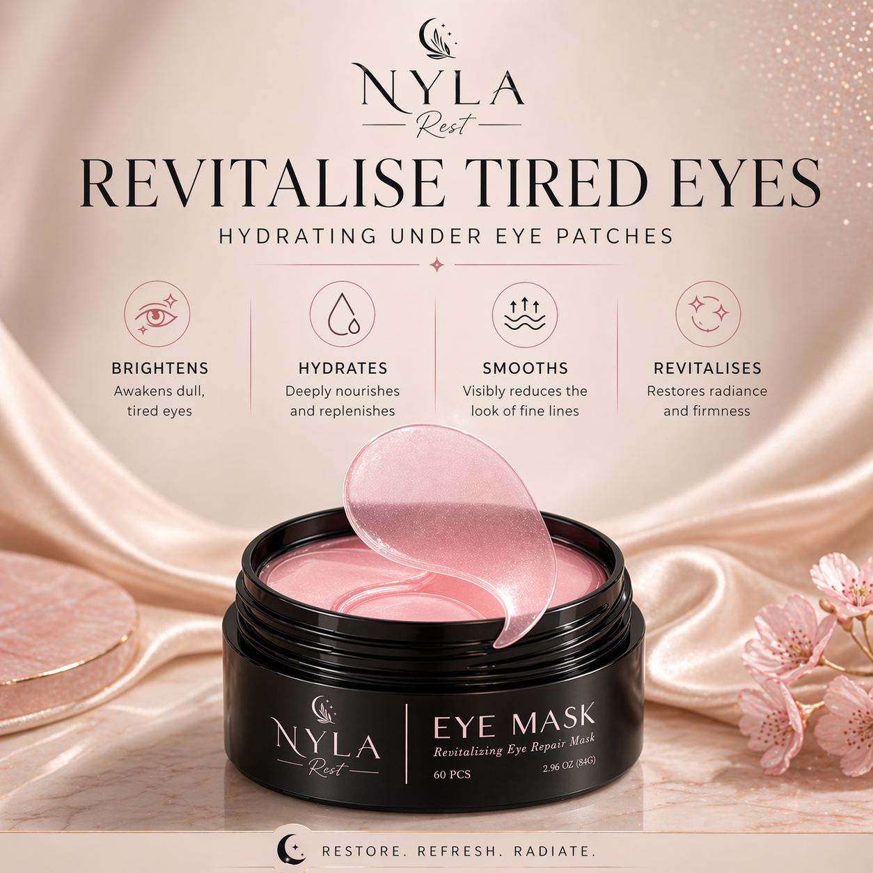 Nyla Rest Under eye Mask with benefits.