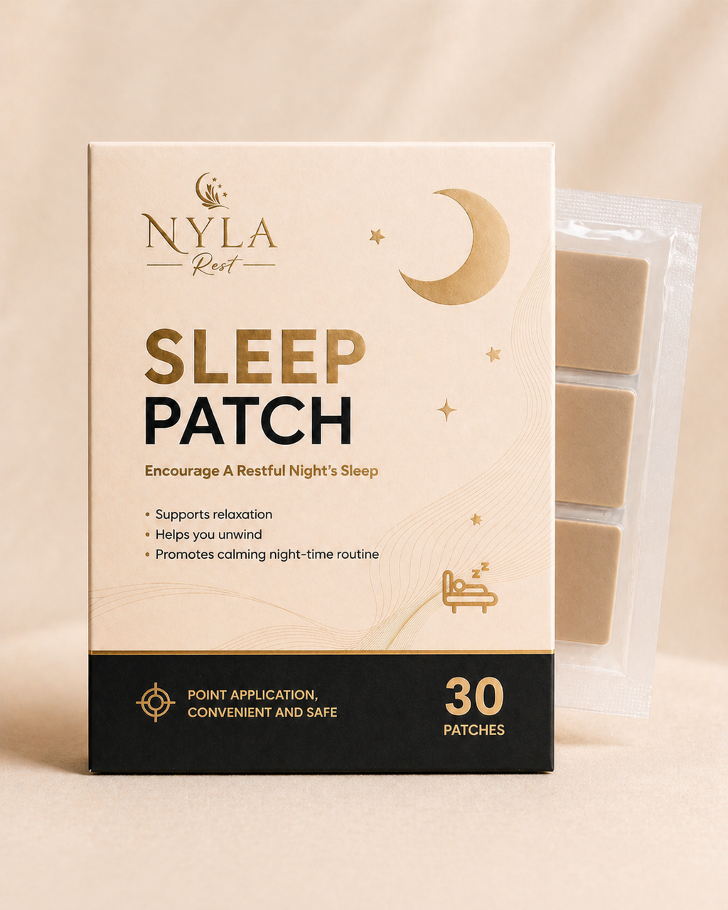 Sleep Support Patches - Unwind & Sleep Deeper back of pack image