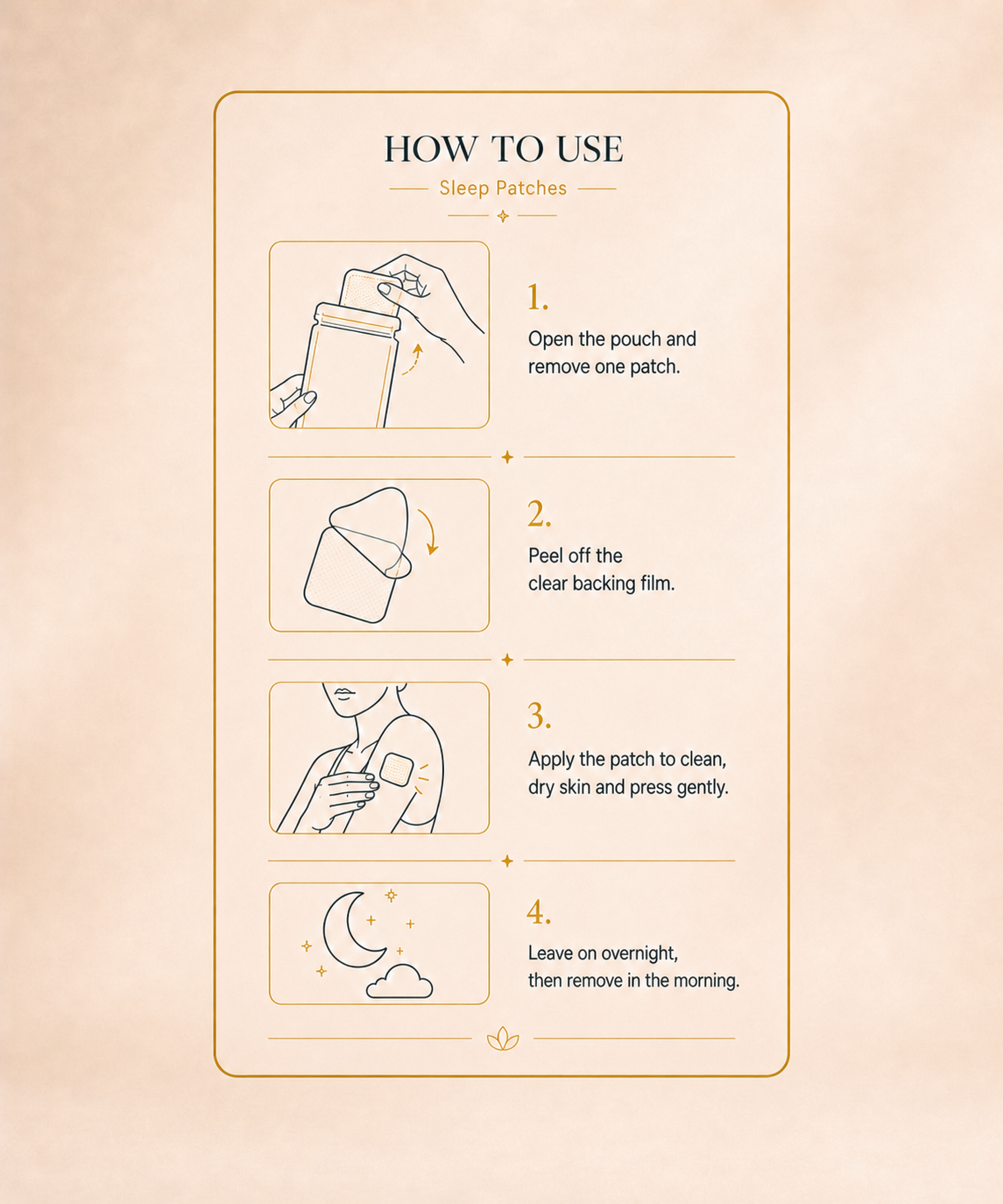 Sleep Support Patches - Unwind & Sleep Deeper how to use image