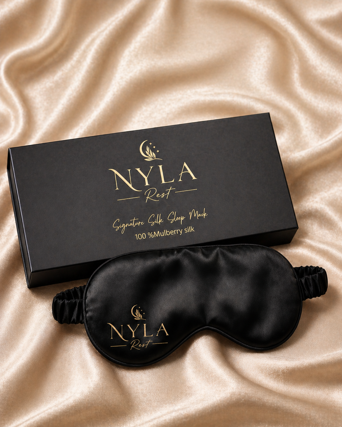 Premium 3D Silk Sleeping Mask - 100% Mulberry Silk product image